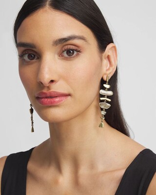 Lip Shell Linear Earrings