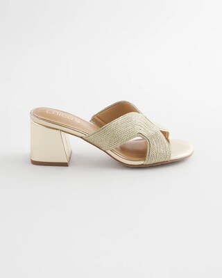 Gold Verona Block Heel click to view larger image.