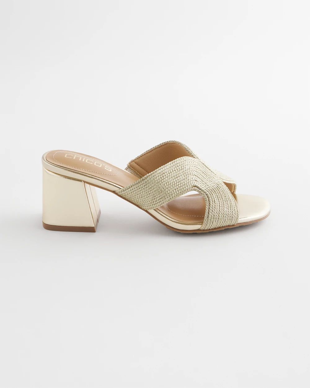 Gold Verona Block Heel