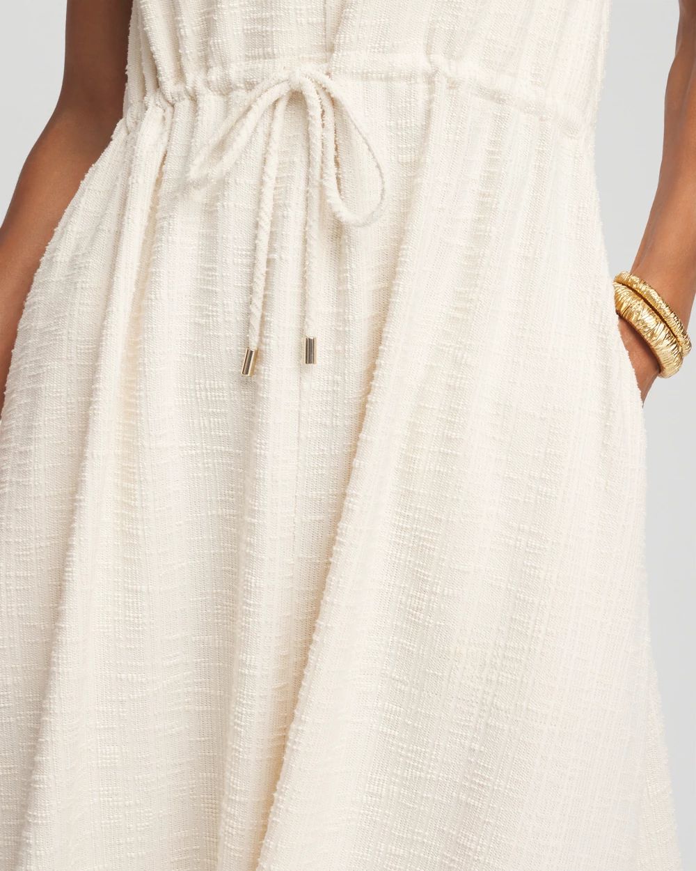 Sleeveless Tweed Maxi Dress