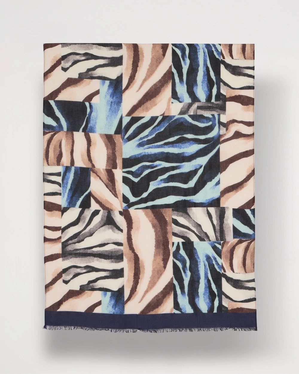 Zebra Print Oblong Scarf click to view larger image.