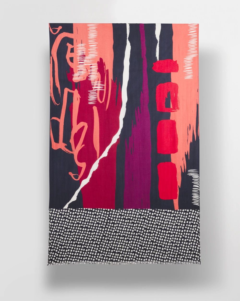 Abstract Print Oblong Scarf