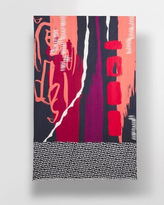Abstract Print Oblong Scarf