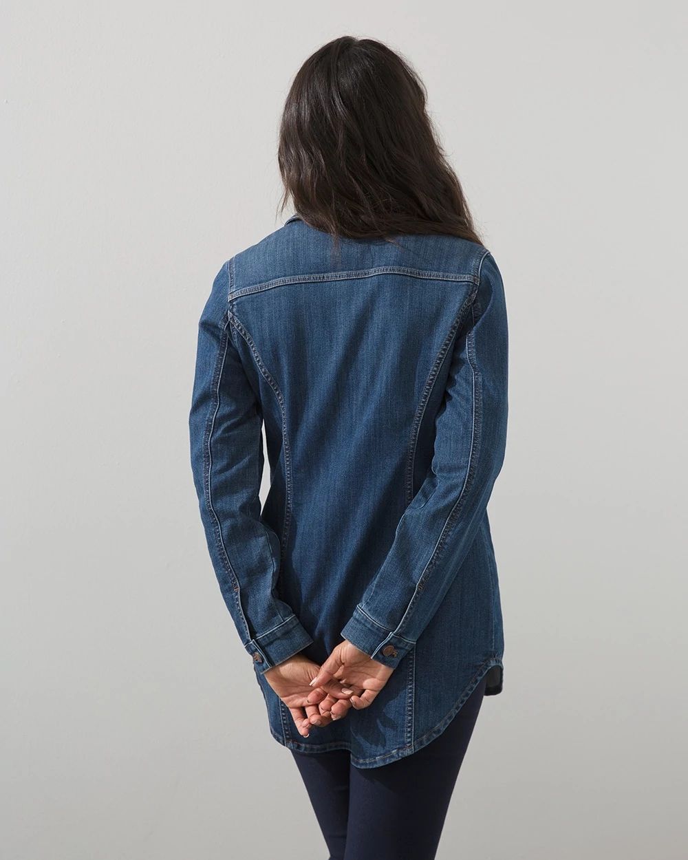 Elongated Denim Shacket