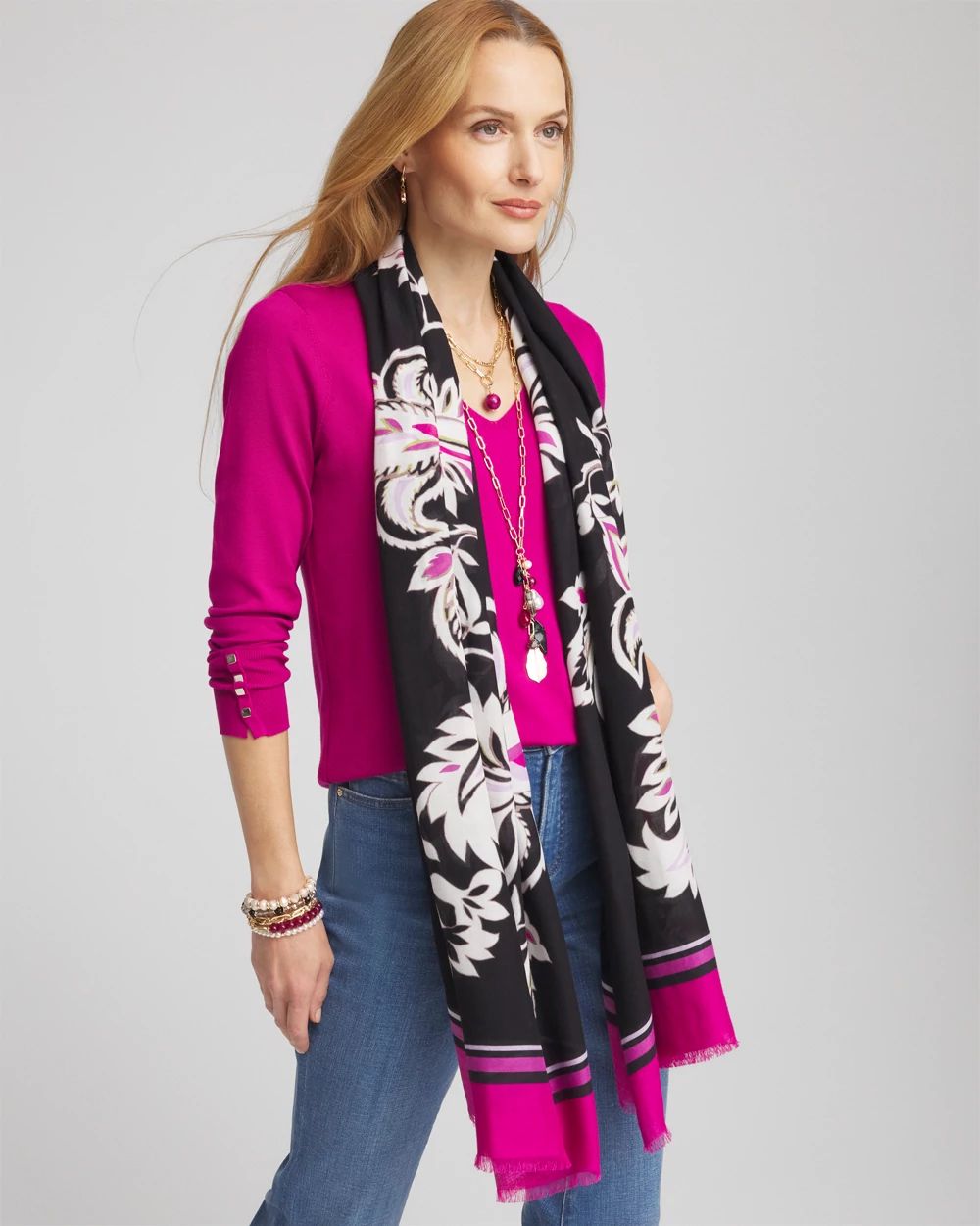 Floral Oblong Scarf