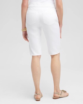No-Stain Pull-On Denim Shorts click to view larger image.