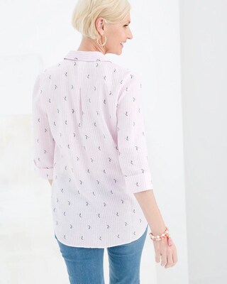 Hummingbird Striped Linen Shirt