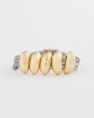 Mixed Metal Pavé Bracelet