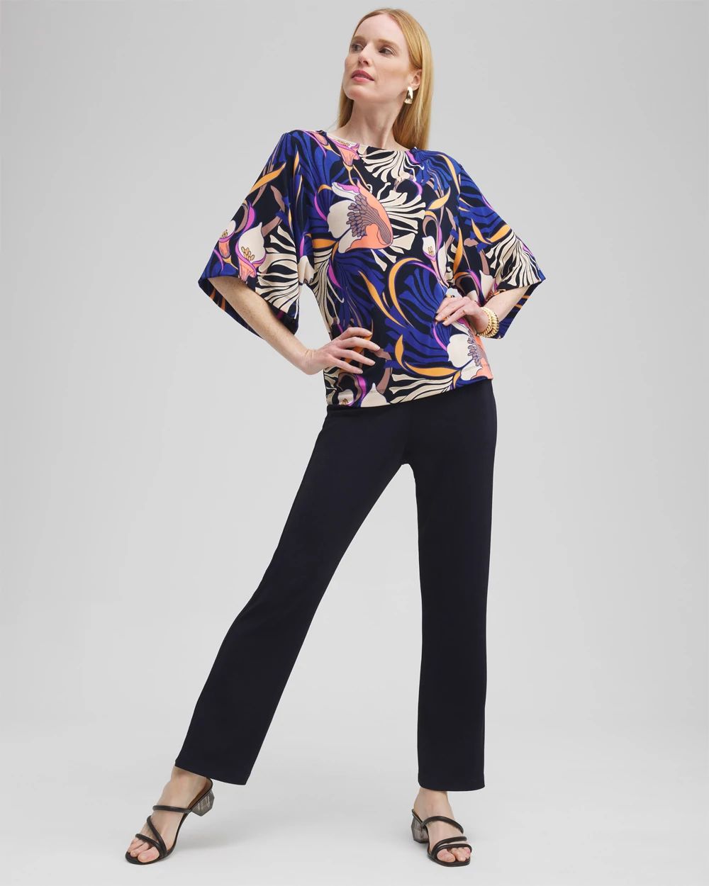 Travelers™ Floral Kimono Sleeve Top