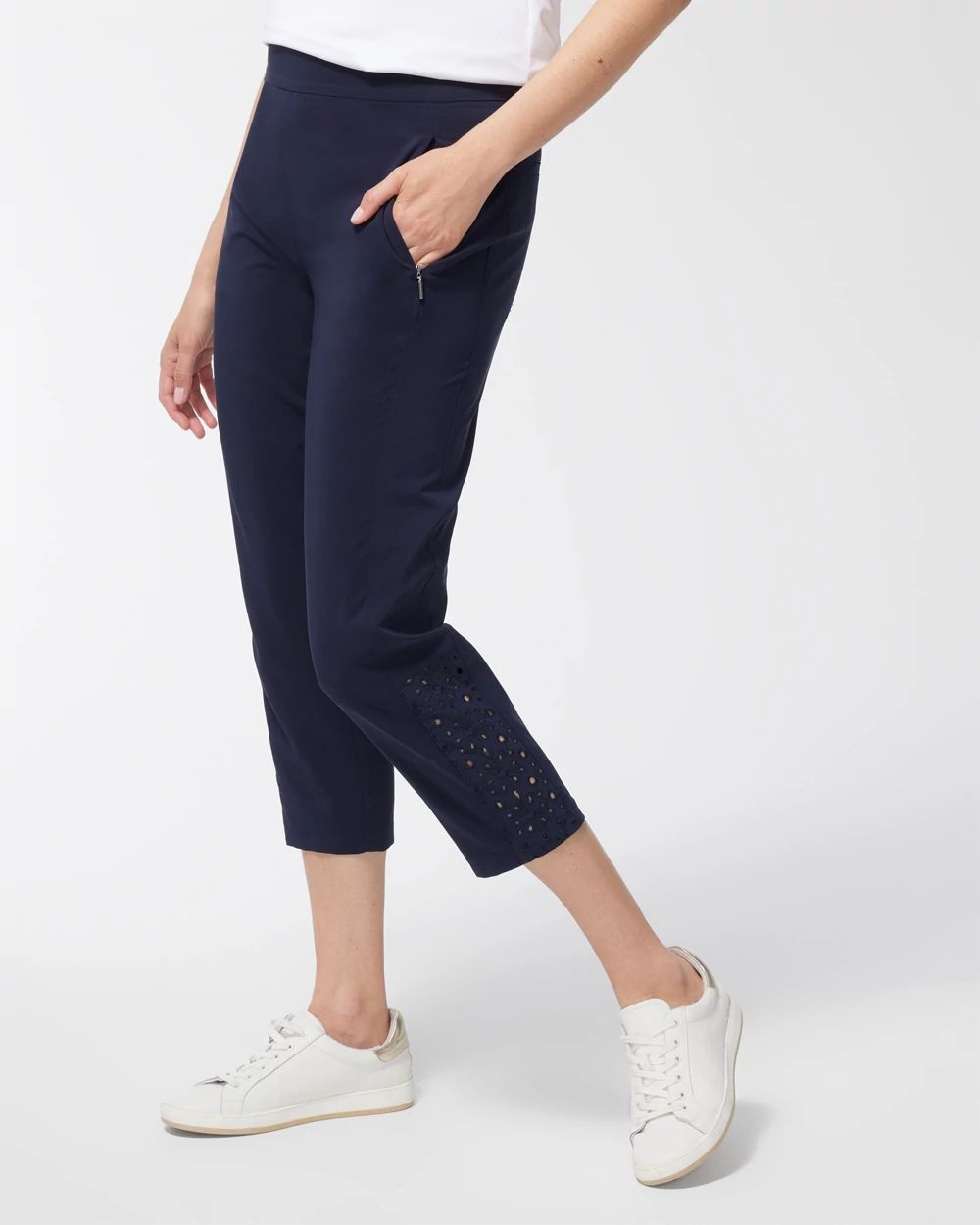 Zenergy Neema Navy Eyelet Crops