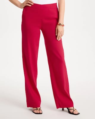 Petite Pull-On Wide-Leg Linen Pants