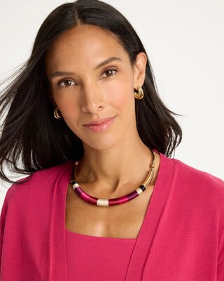 Thread Wrapped Collar Necklace click to view larger image.