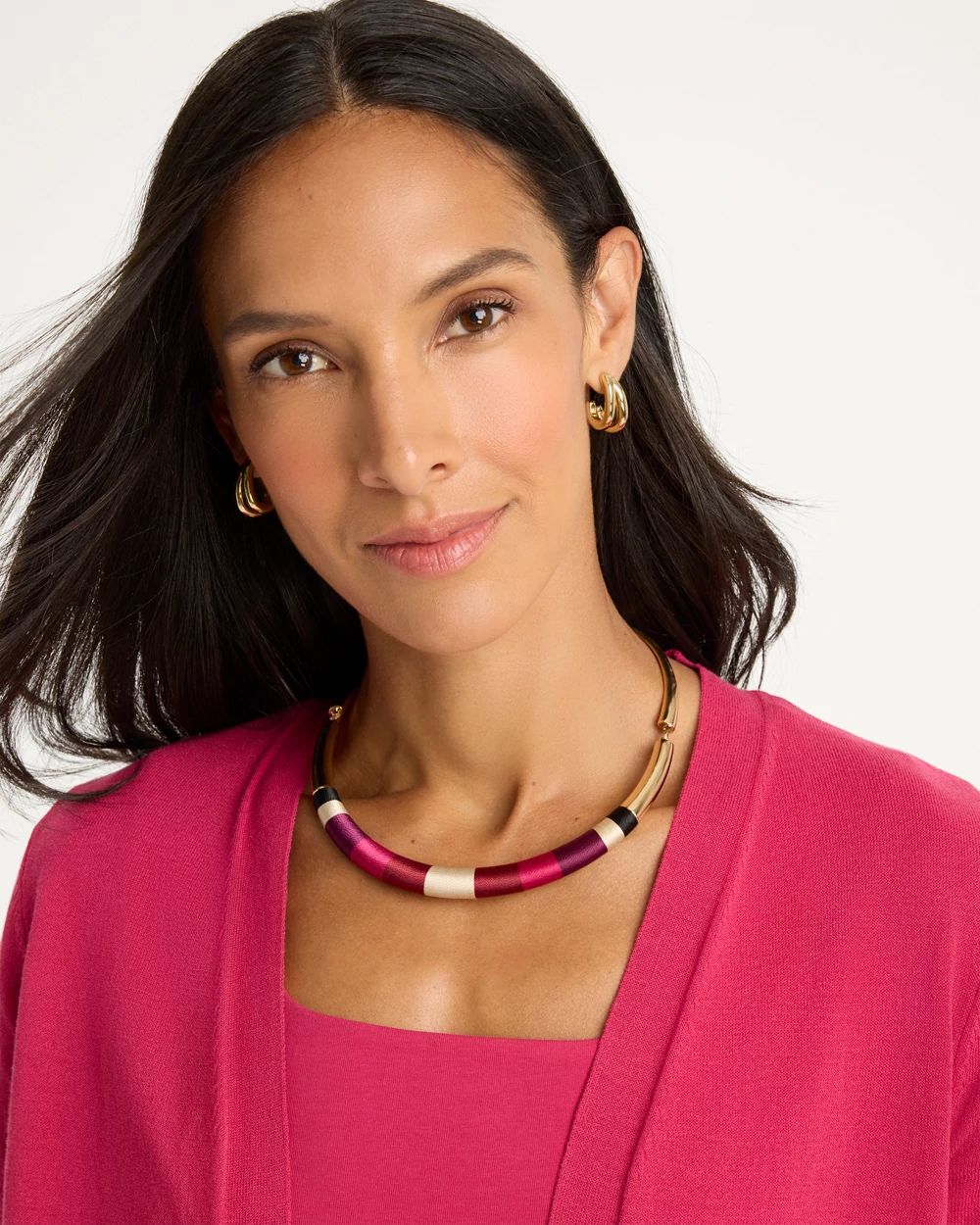 Thread Wrapped Collar Necklace
