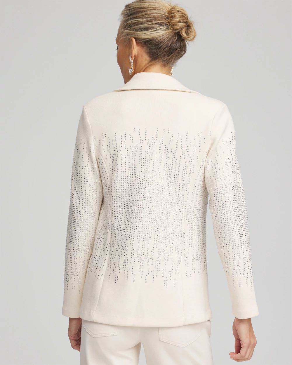 Embellished Sweater Blazer