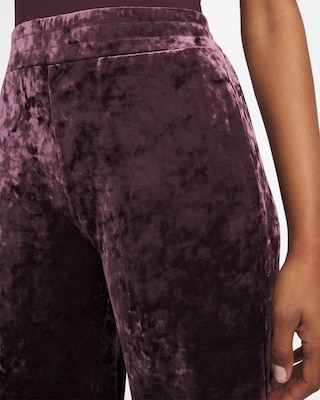 Crushed Velvet Wide-Leg Pants click to view larger image.
