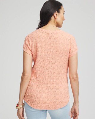 Textured Cap Sleeve Tee click to view larger image.