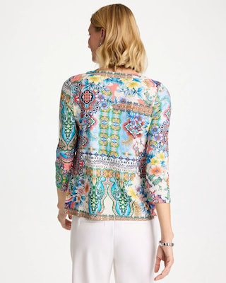 Printed  Pima 3/4 Sleeve Tee click to view larger image.