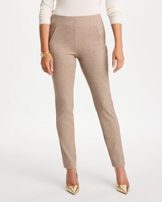 Juliet Slim Textured Jacquard Pants click to view larger image.