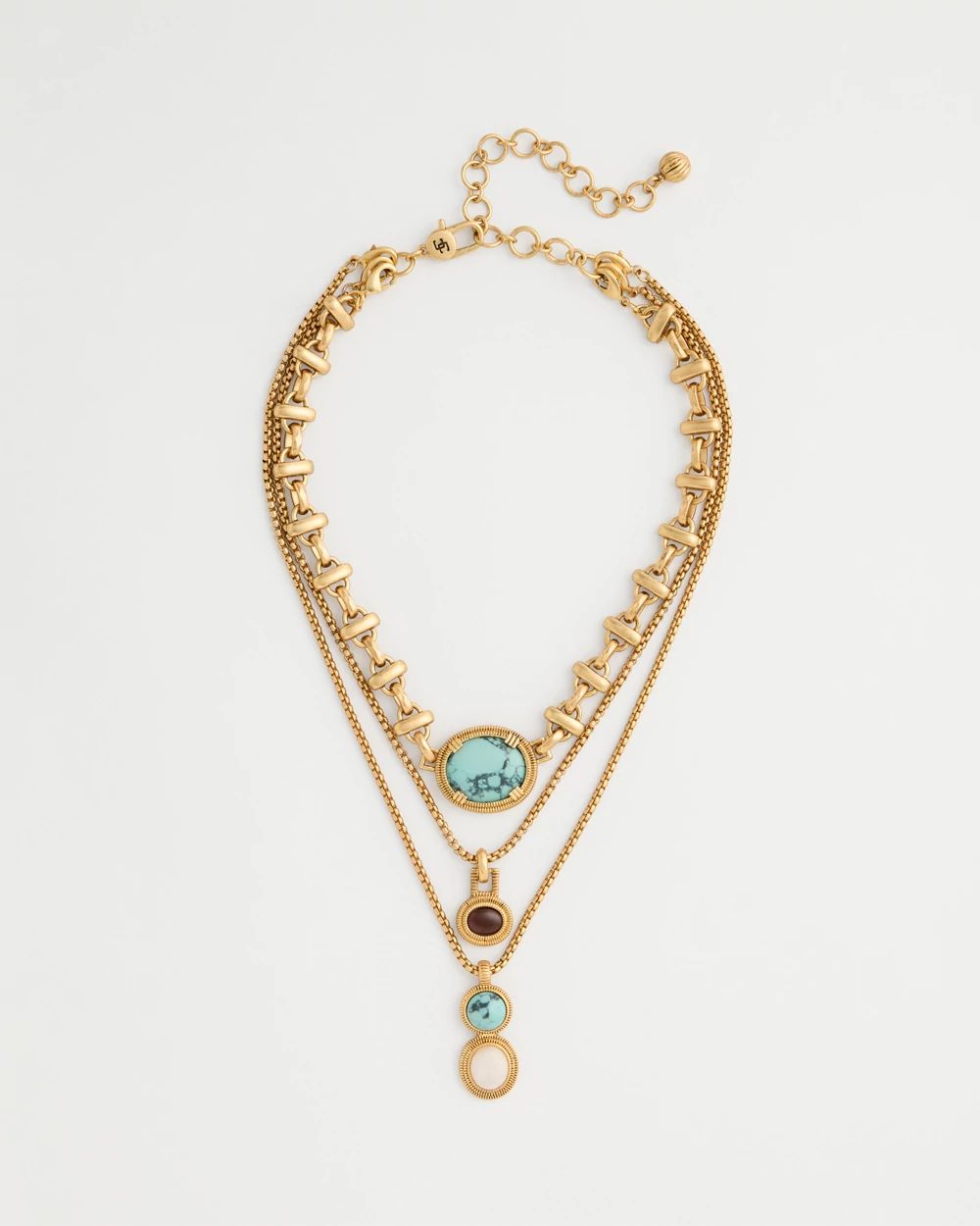 Multi-Strand Convertible Medallion Pendant Necklace