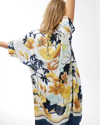 Tropical Print Ruana