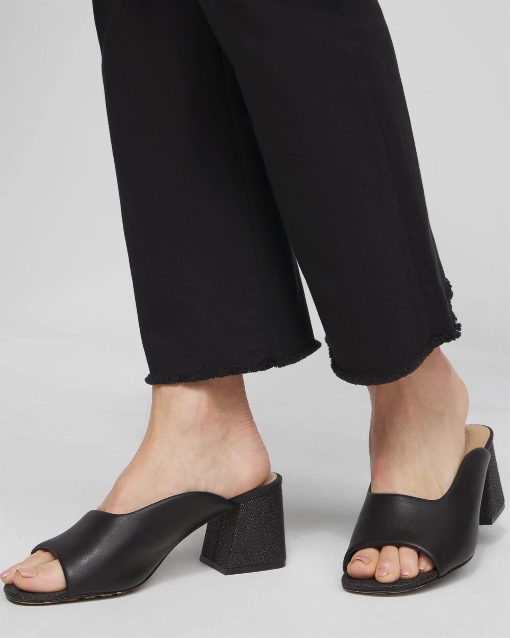 Girlfriend Fray Hem Kick Flare Jeans