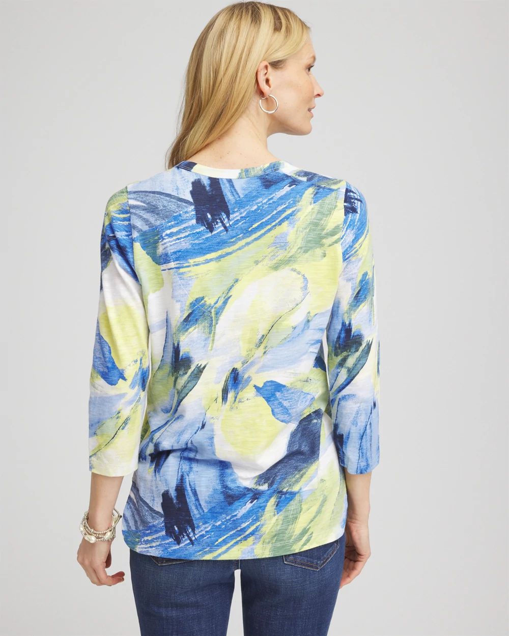 Watercolor Slub Scoop Neck Tee