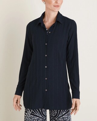 Travelers Collection Textured Shirt Jacket