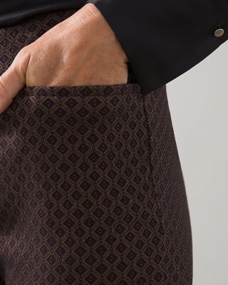 Brigitte 360 Jacquard Print Ankle Pants