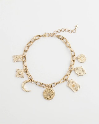 Gold Celestial Charm Necklace