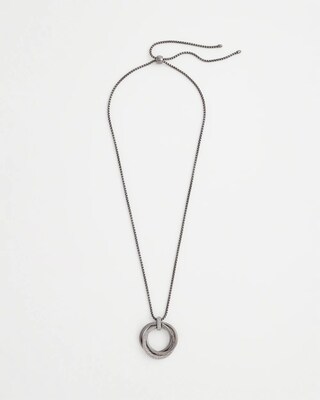 Adjustable Pavé Pendant Necklace