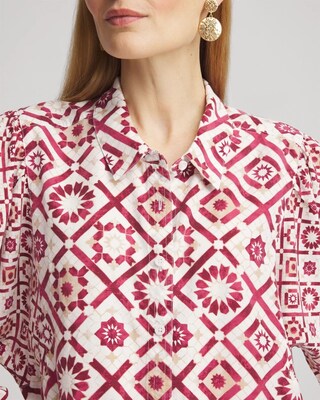 Tencel Blend Dolman-Sleeved Shirt click to view larger image.