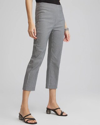Juliet Gingham Straight Cropped Pants
