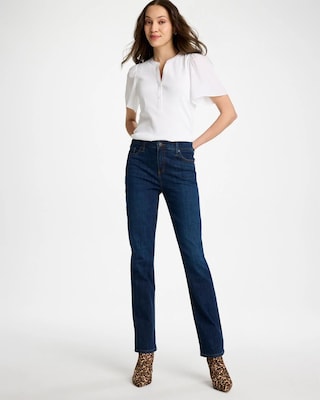 Girlfriend Slim Full-Length Jeans click to view larger image.