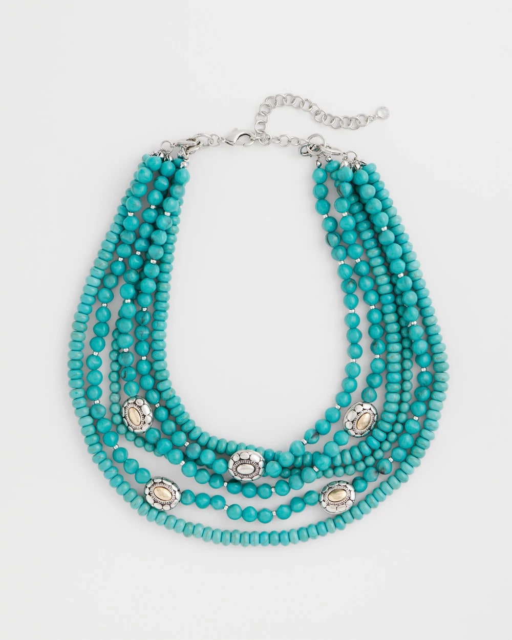 Turquoise Multistrand Bib Necklace