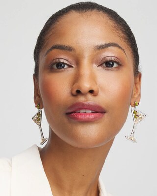 No Droop™ Embellished Martini Earrings