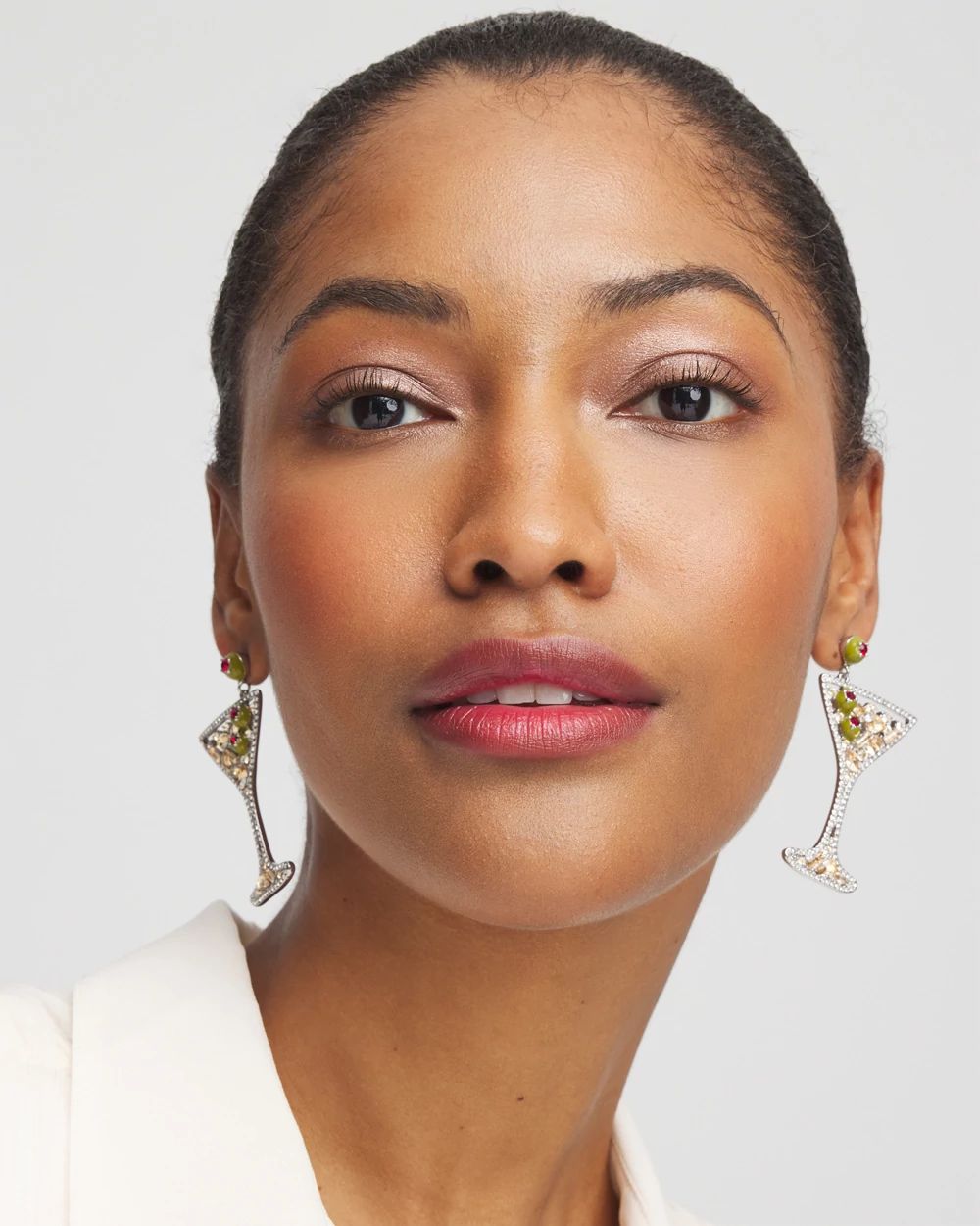 No Droop™ Embellished Martini Earrings