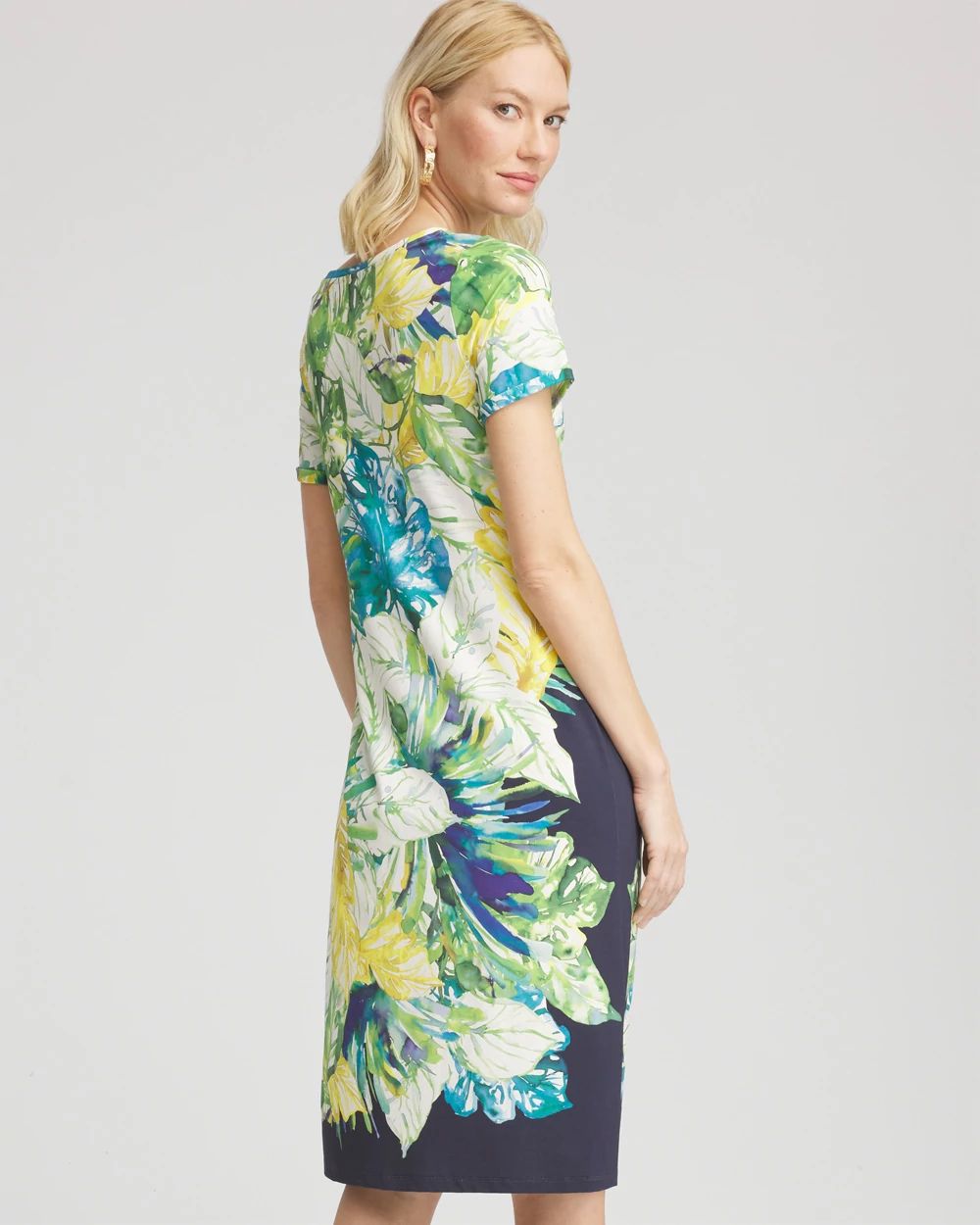 Twist-Front Knit Dress
