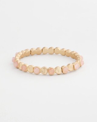 Blush Mini Circle Stretch Bracelet
