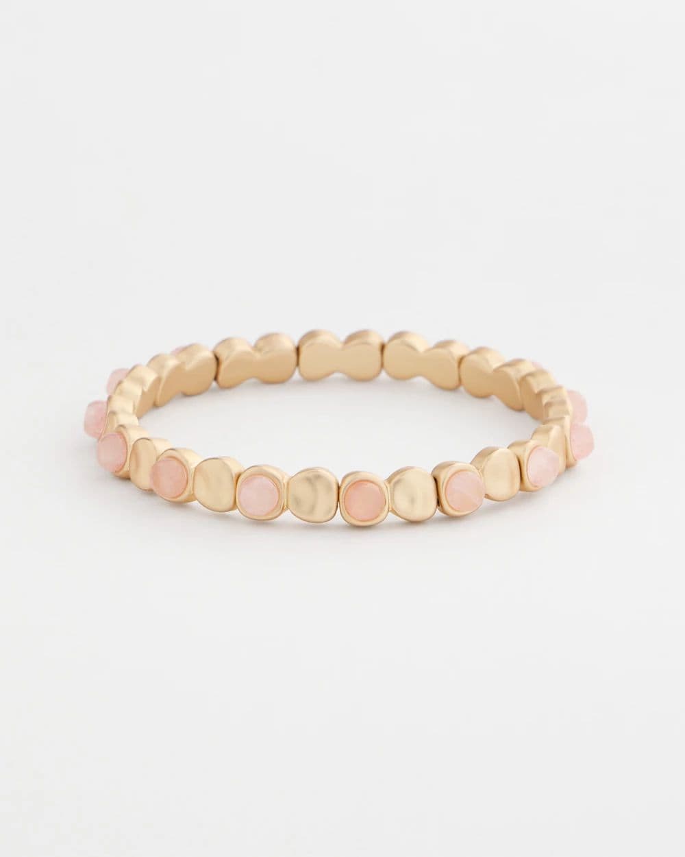 Blush Mini Circle Stretch Bracelet