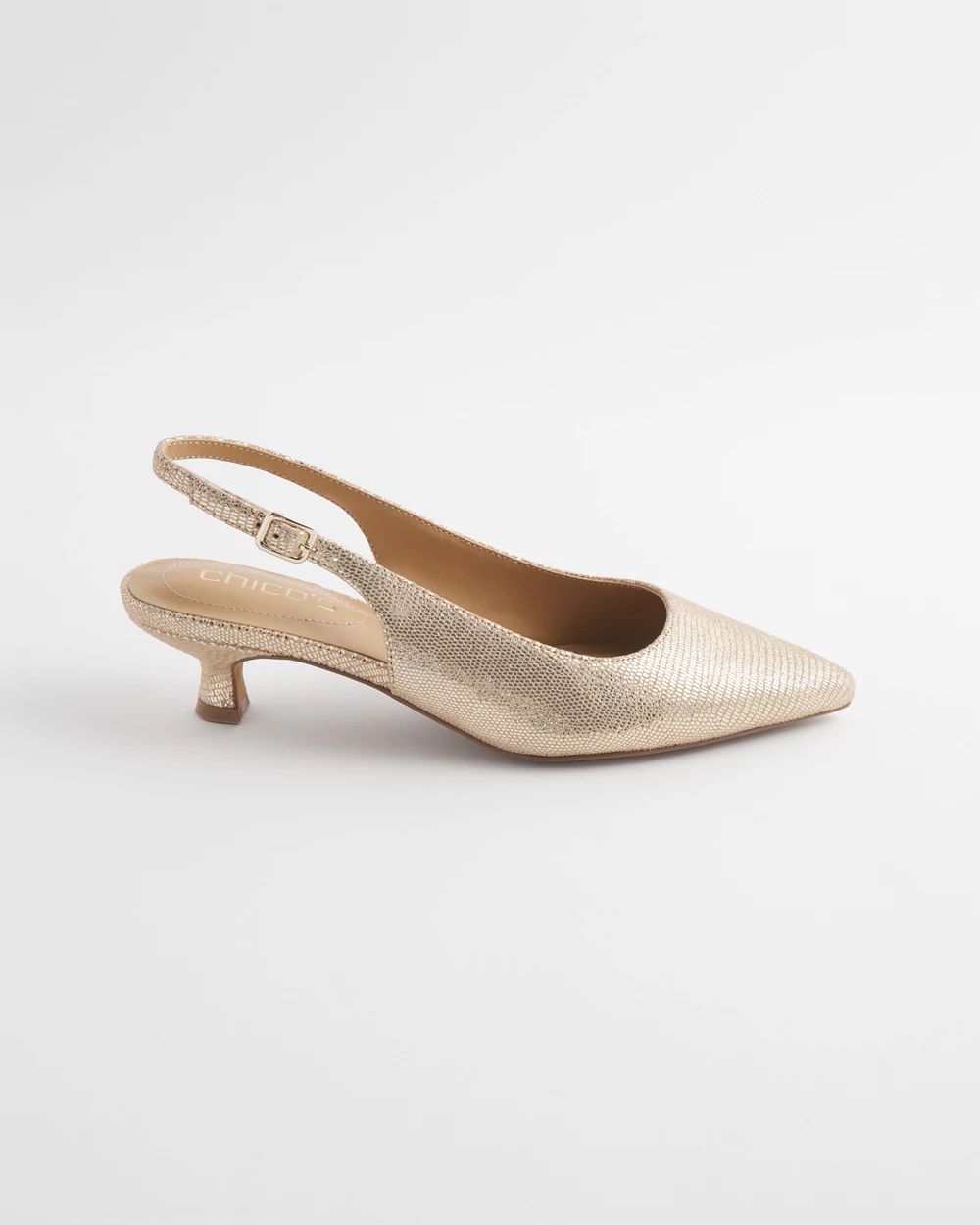 Celeste Reptile Slingback Heels