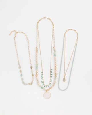 Convertible Multi-Strand Semi-Precious Stone Necklace click to view larger image.