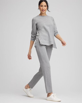 Zenergy® Scuba Heathered Tapered Ankle Pants click to view larger image.