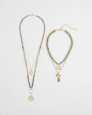 Medallions Layered Convertible Necklace