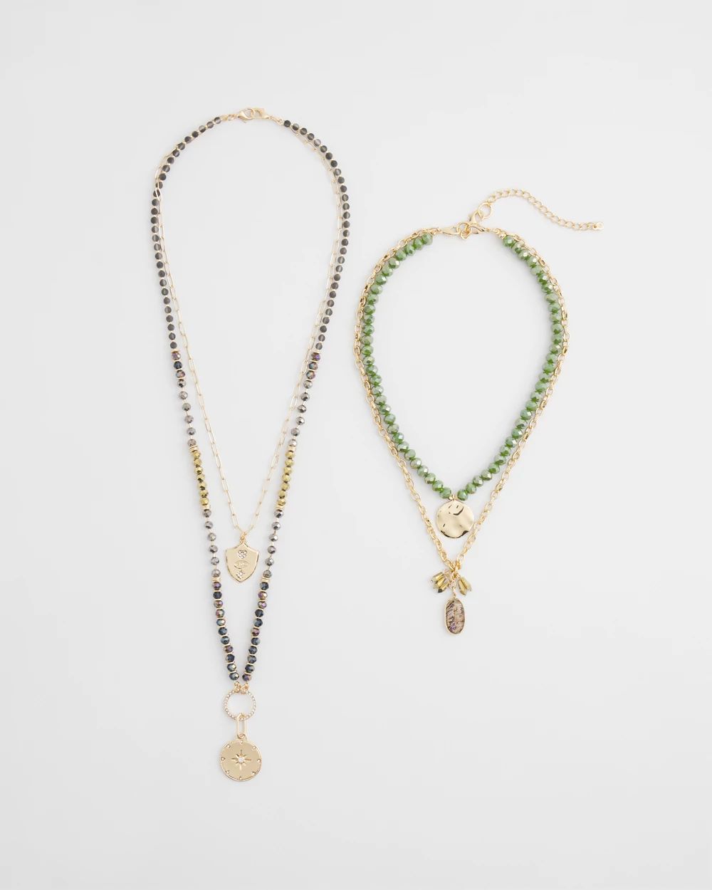 Medallions Layered Convertible Necklace