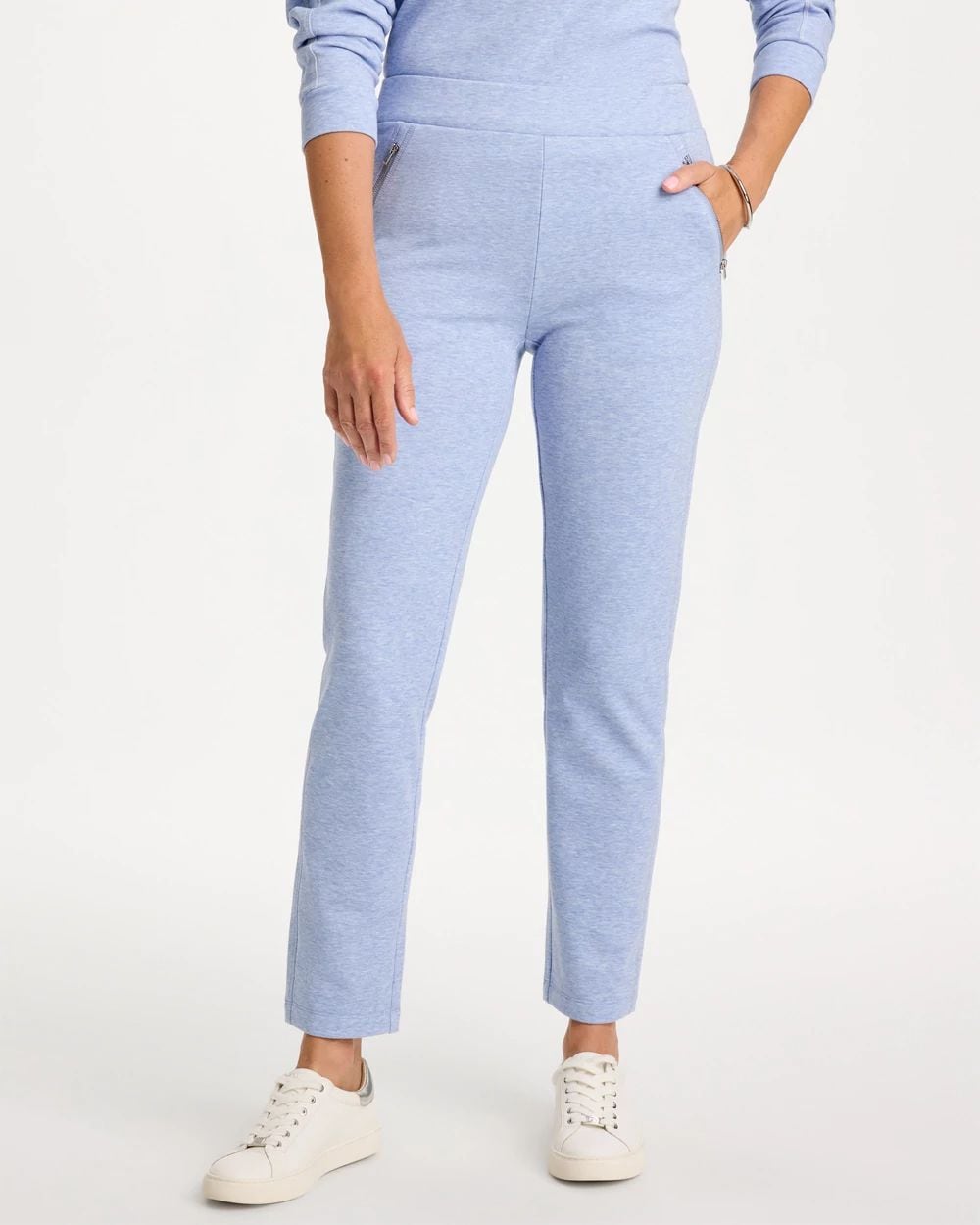 Zenergy® Metallic Tapered Ankle Fleece Pants click to view larger image.