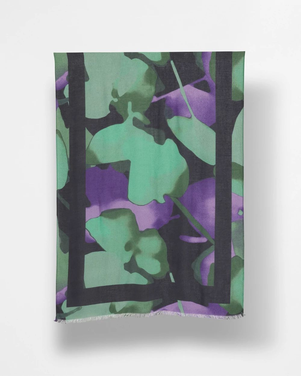 Floral Watercolor Oblong Scarf