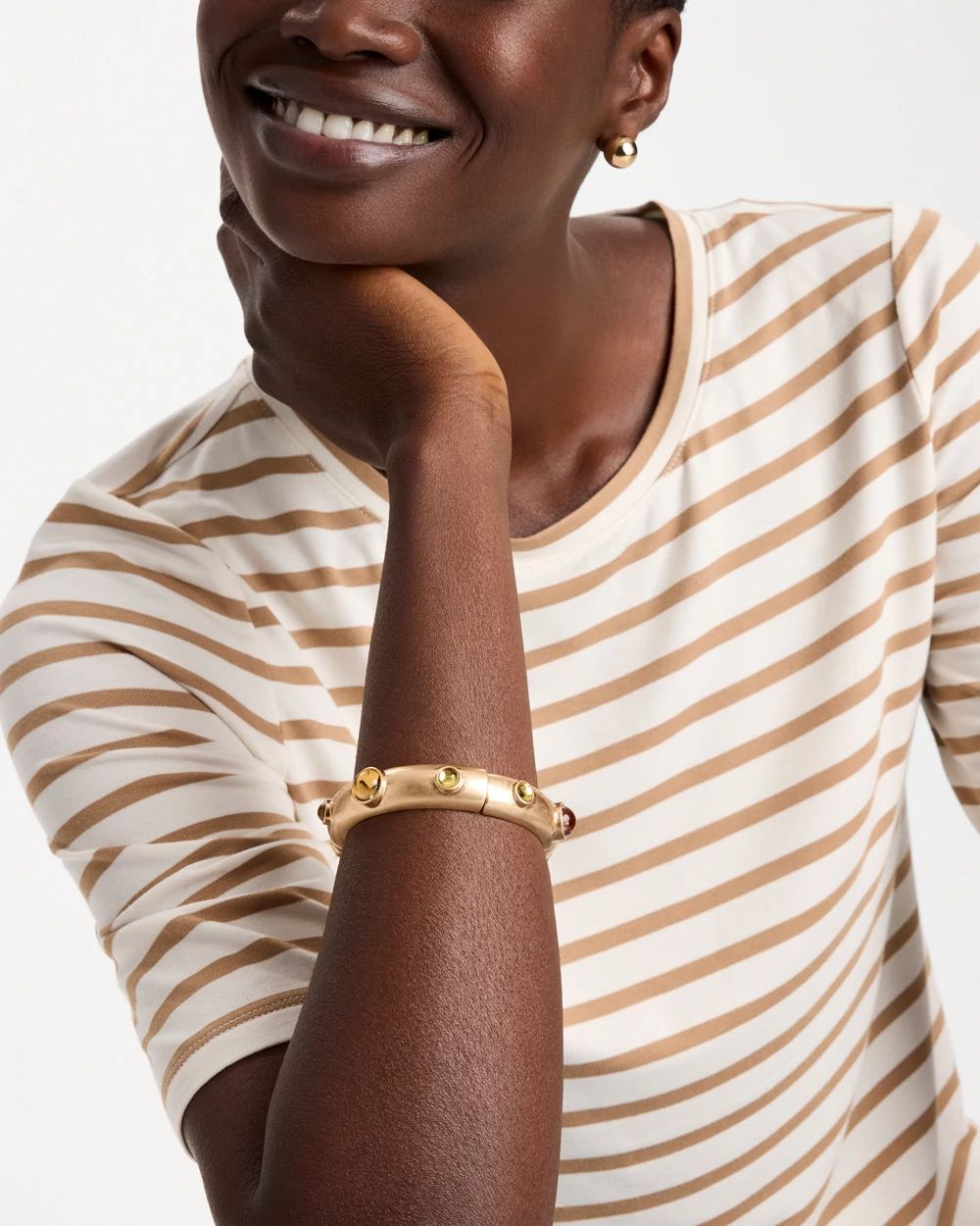 Multi-Colored Hinge Cuff Bracelet click to view larger image.
