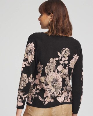 Foil Dolman-Sleeve Sweater click to view larger image.