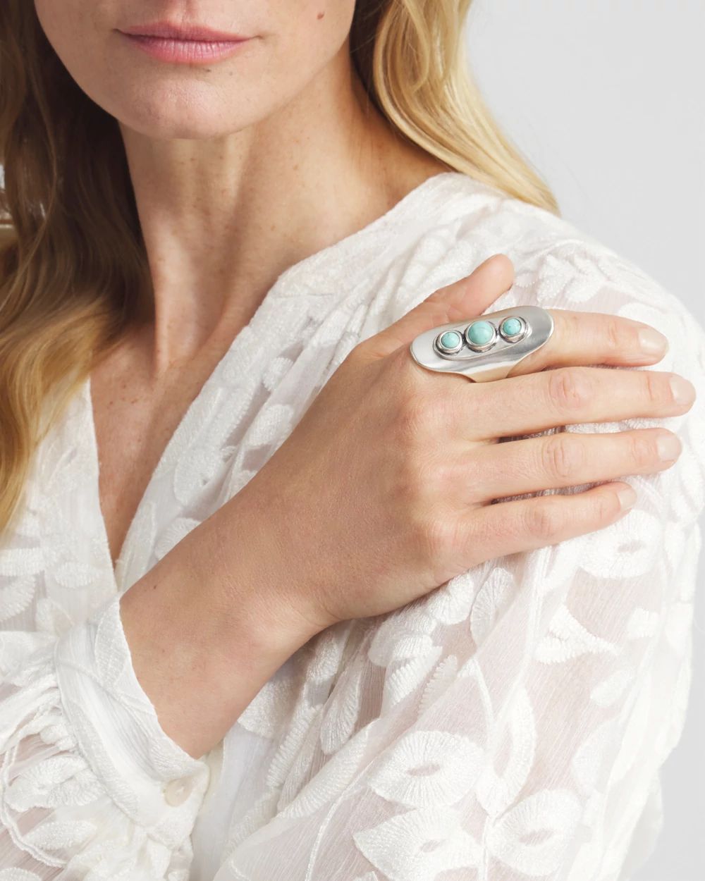 Turquoise Howlite Ring