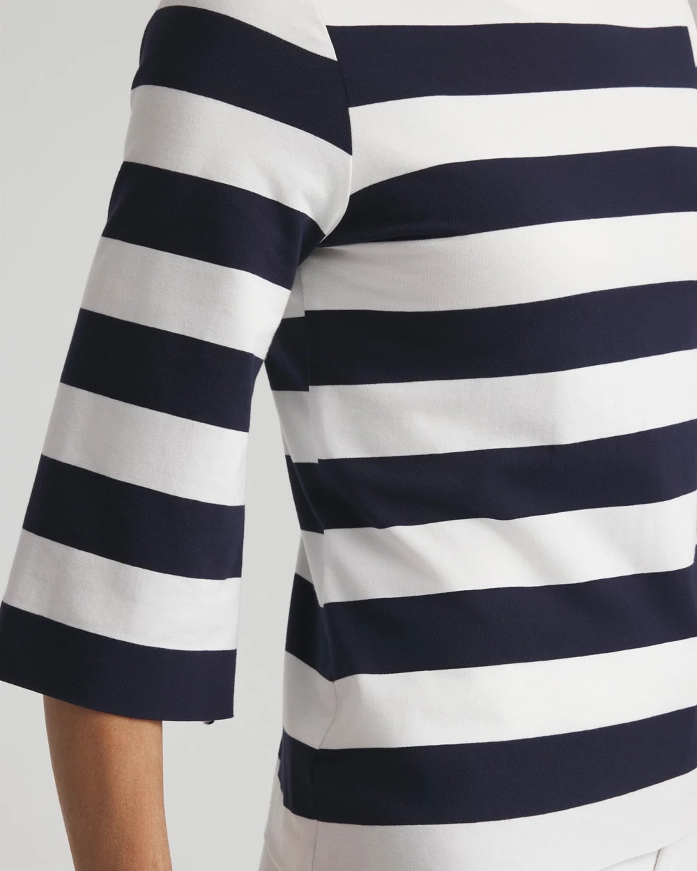 A-line Sleeve Stripe Tee